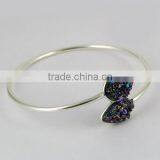 Lavender Secret !! Druzy 925 Sterling Silver Bracelet, Beautiful Silver Jewellery, Fresh Silver Jewellery thumbnail-1