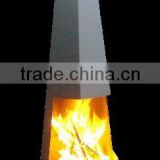 stainess steel outdoor fireplace