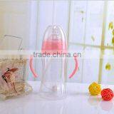 270ml Wide Mouth PP Baby Feeding Bottles With Handle With Straw thumbnail-2