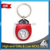 Low MOQ Red Color Plating Zinc Alloy Coin Holder Keychain thumbnail-1
