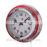 New 15 Inch Chrome Neon Clock 2015