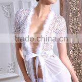 Embroidery Long Lingerie Women Sexy Bridal Nighty thumbnail-1