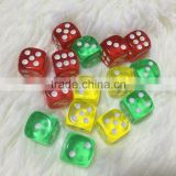 acrylic transparent engraved dice