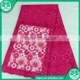 100% Polyester Teal Nigerian Cord Lace Wholesale Stock Fabric, Embroidered High Quality Cupion Lace Fabric for Women thumbnail-6