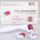 2015 Newest 180/600/1200pins 3 in 1 Derma Roller thumbnail-1