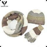 Trendy Unisex Colorful Stripe Pattern 3PC Knit Winter Set thumbnail-4