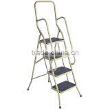2 Step Stool Folding Ladder Safety Handrail Rail