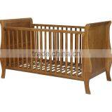 Deluxe 3 in 1 Baby Sleigh Cot / Baby Cot / Wooden Baby Cot thumbnail-1