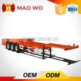 China 3 Axle Flatbed Skeleton Container Semi Trailers For Sale thumbnail-6