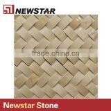 Newstar Herringbone 3d Cambered Crema Marfil Polished Tile Mosaic thumbnail-1