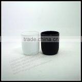 300ml 10oz Glass Candle Holders Matte Color Glass Candle Jars With Lid thumbnail-2