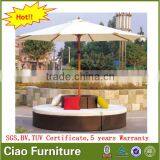 KD Outdoor Furniture Garden Sun Bed Rattan Lounge Daybed thumbnail-1