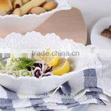 Wholesale 600ml Cheap Customized White Ceramic Baking Sala Bowl thumbnail-3