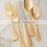 Gold Plated Hammered New Design Antique Cutlery thumbnail-1