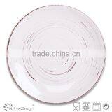 10.5" Ceramic Color With Antique Finish Dinner Plate