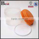 300g Plastic Cream Jar PET Plastic Cosmetic Packaging Cream Jar With Orange Cap thumbnail-3
