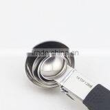 Black Handle 4pcs Stainless Steel Measuring Spoons thumbnail-2