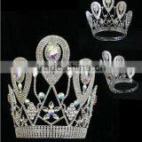 Big Large Rhinestone Crystal Beauty Contest Pageant Jeweled Crowns Tiara thumbnail-2