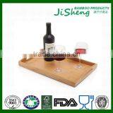 Novelty Custom Bamboo Serving Tray With Handle, Bamboo Food Serving Tray, Bamboo Breakfast Serving Tray thumbnail-4