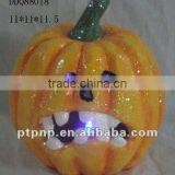 Halloween Ceramic Pumkin Skull With LED Light thumbnail-1