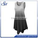 2017 Womens Sleeveless Boho Tie-Dye Ombre Tunic Tank Top thumbnail-6