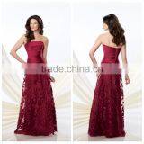 Party Long Lace Satin Backless Night Dress for Women thumbnail-1