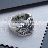 Yiwu Factory Direct Wholesale Retro Cool Punk Cross Ring Tai Silver Jewelry for Men thumbnail-3