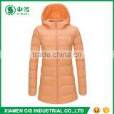Popular Style Colorful Winter Shiny Ladies Long Down Jacket With Hood thumbnail-3