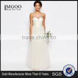 Lvory Romantic Appliques Lace Wedding Dresses A Line Bridal Grown Tulle Maxi Dress Bandeau Sleeveless thumbnail-1