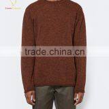 Knitting Pattern Crew Neck Men Cashmere Sweater Autumn Solid Color thumbnail-1