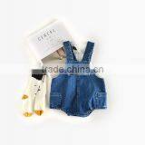 0-3 Years Wholesale 2017 New Autumn Cotton Sleeves Denim Rompers Baby Jumpsuit (pick Size ) thumbnail-2