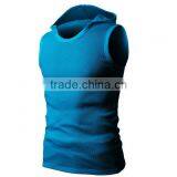 OEM New Design Cotton Plain Mens Gilet With Hood thumbnail-3