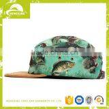 Plain Design Your Own 5 Panel Hat Cap Leather Patch 5 Panel Hat Wholesale thumbnail-3