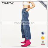 2016 Pearl Decoration Highwaist Jeans Woman New Model Jeans Pants thumbnail-4