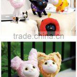 R1910H Black and White Kitten Piggy Bank Creative Ornaments Vinyl Doll for Christmas thumbnail-3