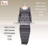 Jacquard Sweater Set 80%Viscose 20%Polyester Fashion Dress thumbnail-1