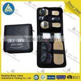 Round Shape pu Bag Portable Travel Shoe Cleaning Kit Box thumbnail-3