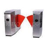 304 Stainless Steel Automatic Systems Turnstiles , Pedestrian Automatic Flap Barrier thumbnail-1