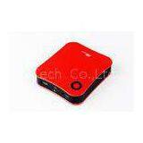 USB Rechargeable Battery Pack , Red 10400mAh Power Bank With Double USB