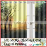 3D Digital Printed Shower Curtain With Matching Window Curtain