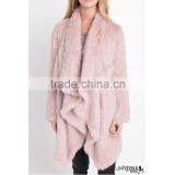 SJ018-02 100% Real Rabbit Animal Fur Shell Coats Both Side Furs thumbnail-5