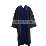 Deluxe Doctoral Graduation Gown With Blue Velvet thumbnail-1