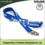 New Arrival Custom Cheap Printed Polyester Blue Lanyards no Minimum Order thumbnail-5