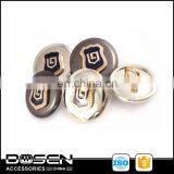 2 Color Shiny Sew on 1 Hole Button Custom Emboss Badge Logo Pattern Sewing Metal Buttons for Shirt Clothes Coats Garment Jacket thumbnail-1