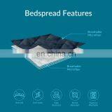 Oversized King Nevy Blue Twin Plain Dyed Quilt Bedspread Set For Summer thumbnail-6