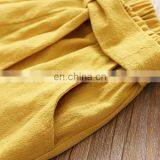 Summer Short-sleeved Embroidered Shirt and Shorts With Lotus Collar 2pcs Beautiful Baby Girl Boutique Summer Suit thumbnail-3