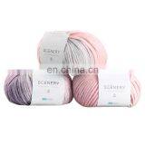 Mixed Colors Acrylic Wool Blend Material Cake Yarn Rainbow Yarn Crochet Knitting Yarn thumbnail-1