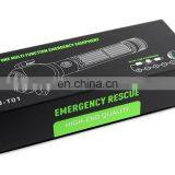 Emergency Usage MultiFunction Outdoor Solar Power Tactical Flashlight With Safety Hammer Seat Belt Cutter thumbnail-1