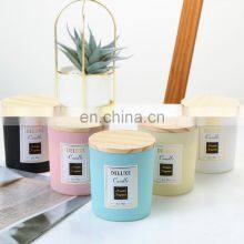 Tumbler 4oz 6oz 8oz White Empty Massage Custom Clear Scented Frosted Matte Amber Black Glass Candle Jar With Wooden Lid And Box thumbnail-4