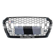 RS4 Car Grille for Audi A4 S4 B9 RS Honeycomb Front Grill Black High Quality Bumper Grill 2017-2019 thumbnail-2